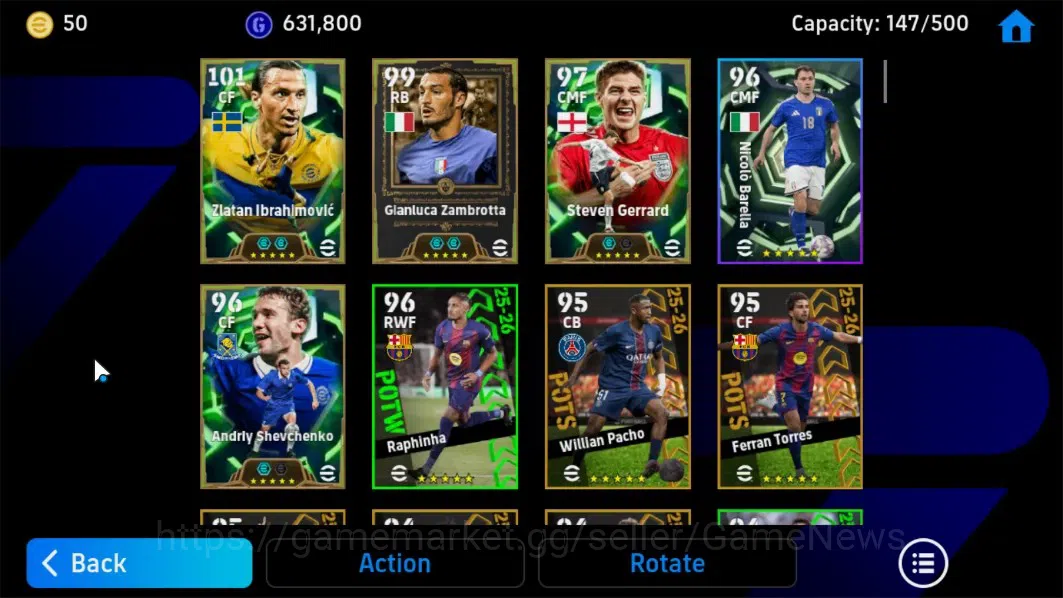 eFootball Accounts Android|Zlatan Ibrahimovic,GianLuca zambrotta,Andr image 6