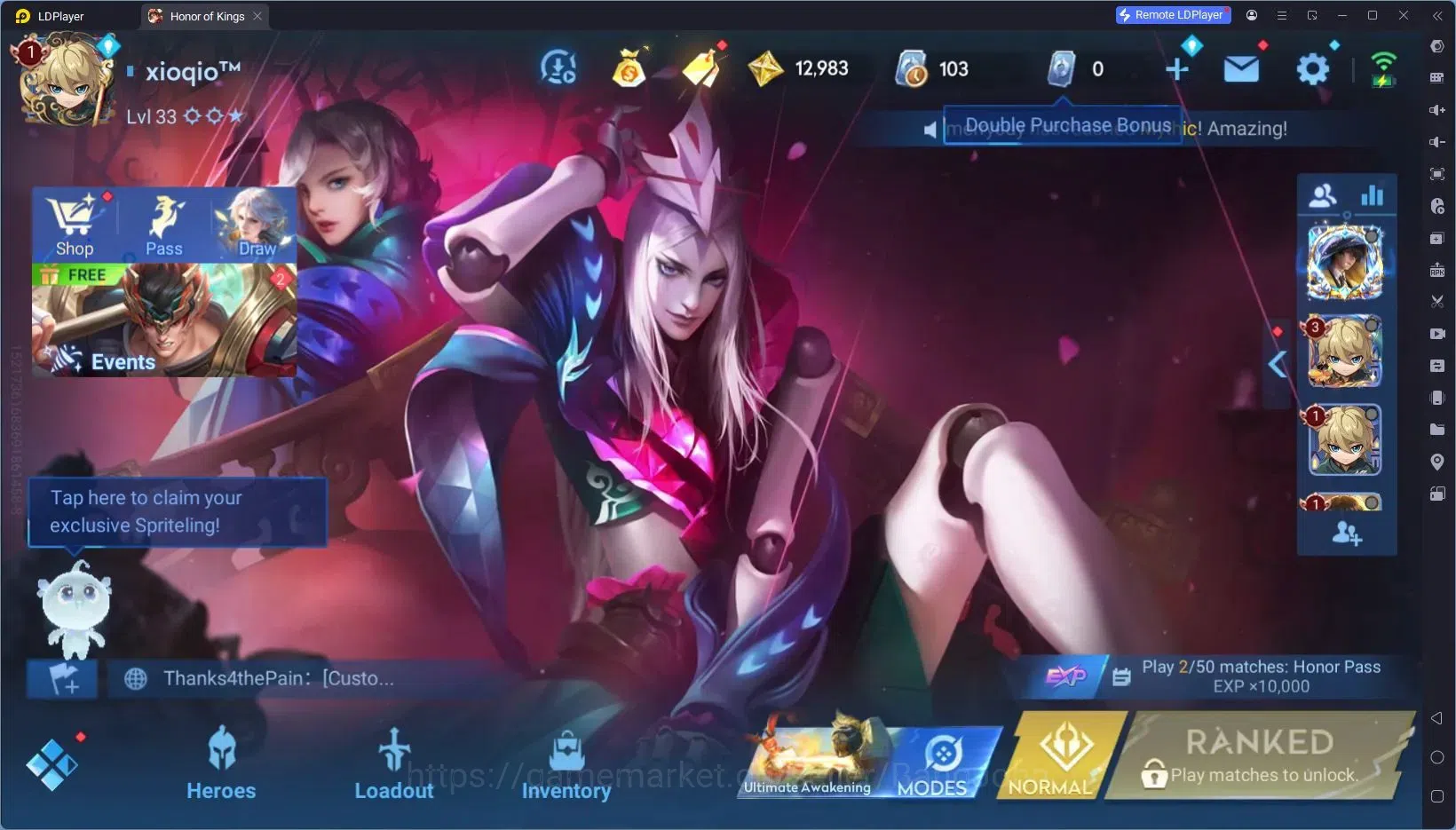 Honor of Kings Accounts Global | 44H 16S |Collab Aot Heino, Legend Yao, Le image 2