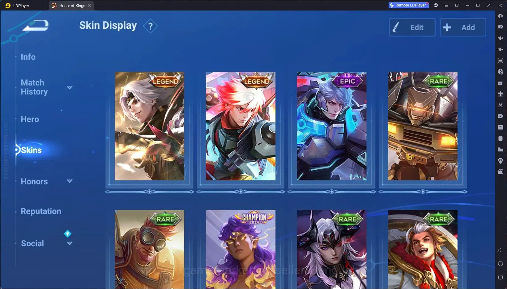 Honor of Kings Accounts Global | 44H 16S |Collab Aot Heino, Legend Yao, Le image 5