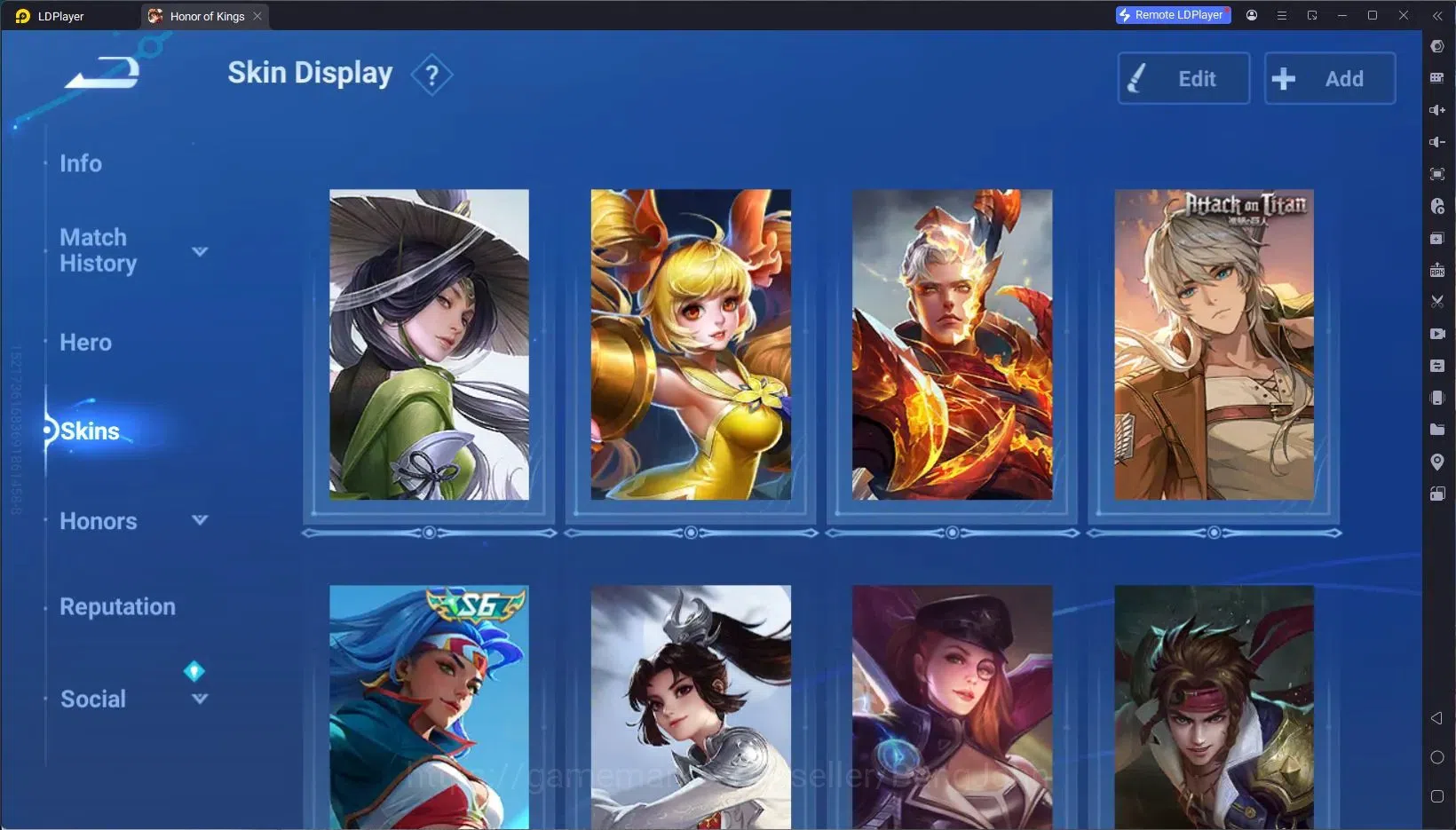 Honor of Kings Accounts Global | 44H 16S |Collab Aot Heino, Legend Yao, Le image 6