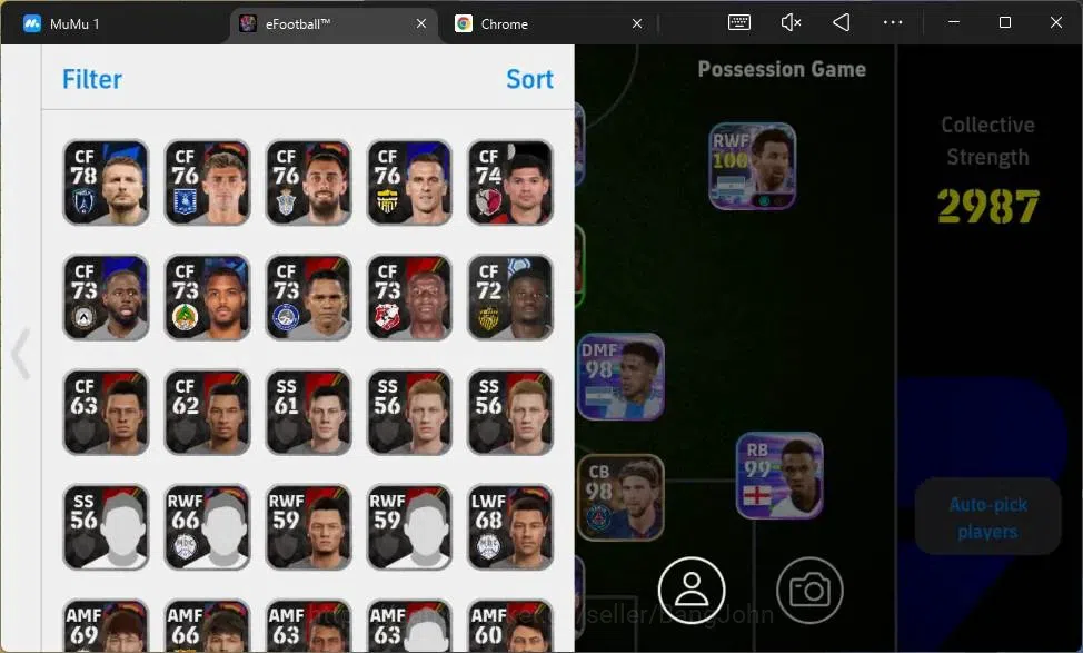 eFootball Accounts Android| PW 2987 |Showtime Mbappé, Messi, Jiménez| image 1
