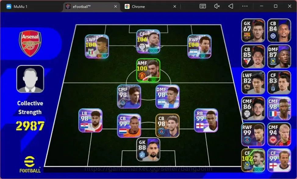 eFootball Accounts Android| PW 2987 |Showtime Mbappé, Messi, Jiménez| image 2
