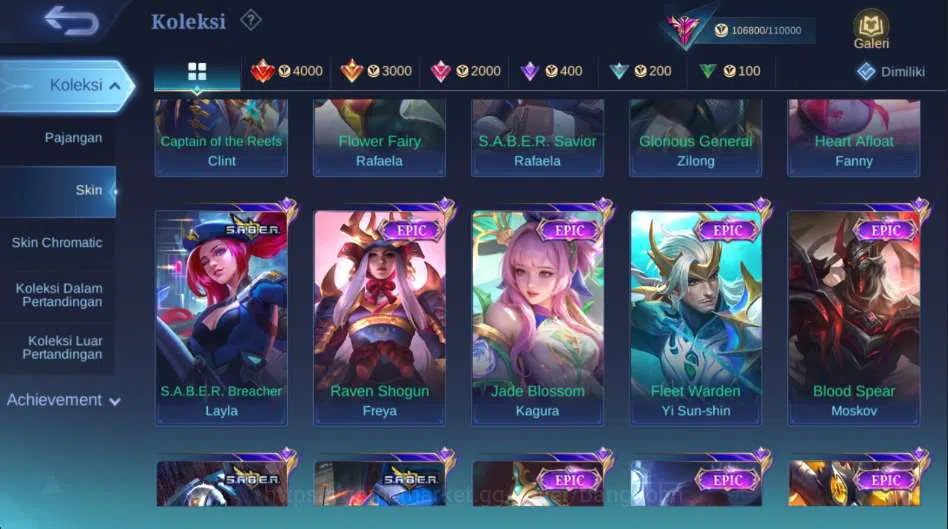 Mobile Legends: Bang Bang Accounts Others Hero 127 | Skin 293 | Legend Gusion, Collector Yi Sun Shin, Prime 11