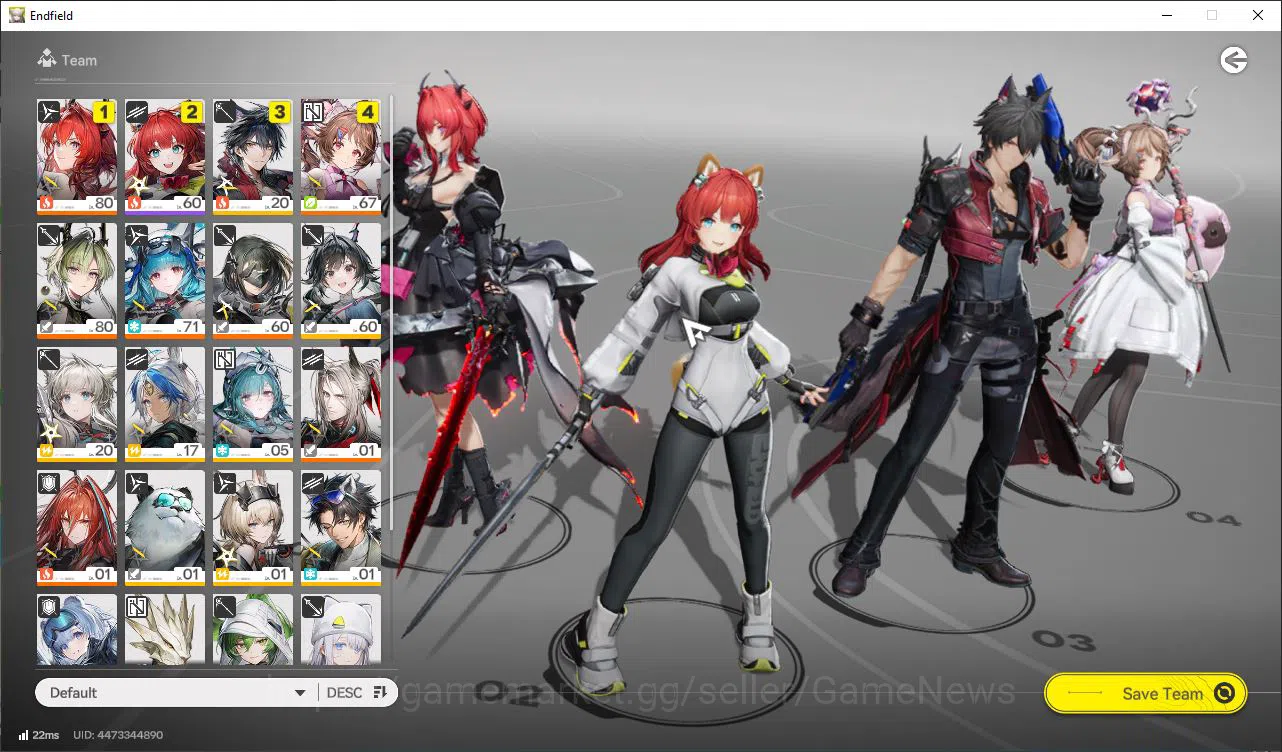 Arknights: Endfield Accounts Asia Lv50|Top Unit OP[Laevatain+Sign,Lifeng,Last Rite,Ardelia+Sign,POG,Ember]|9 6Star