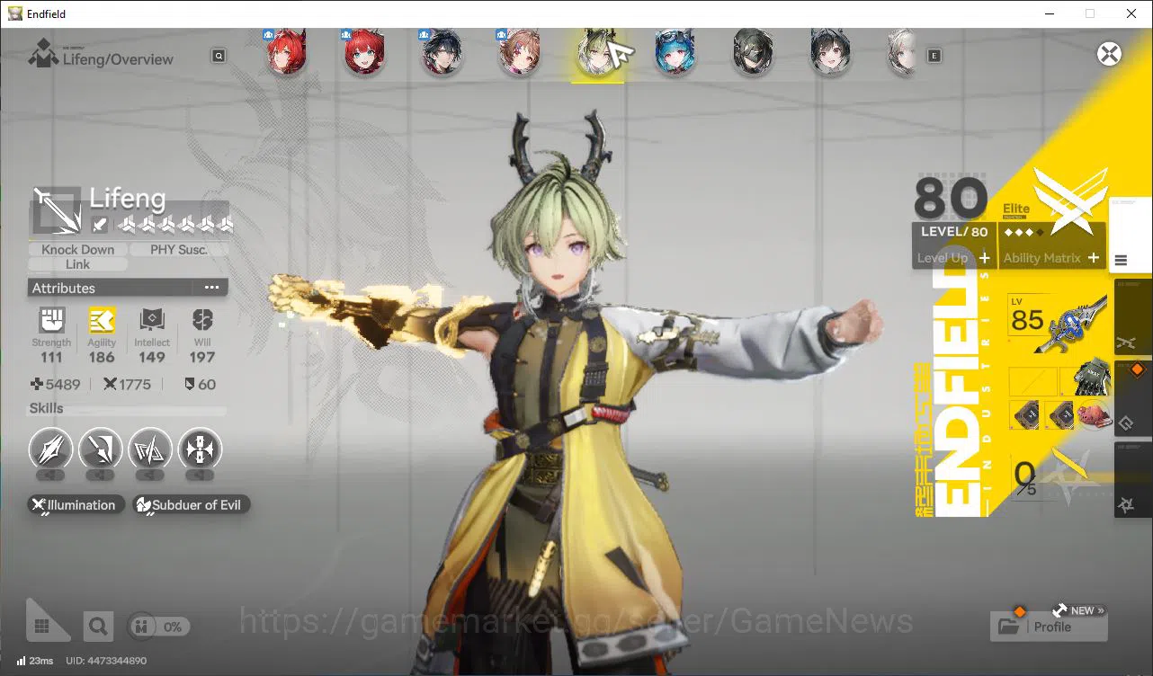 Arknights: Endfield Accounts Asia Lv50|Top Unit OP[Laevatain+Sign,Lifeng,Last Rite,Ardelia+Sign,POG,Ember]|9 6Star 4