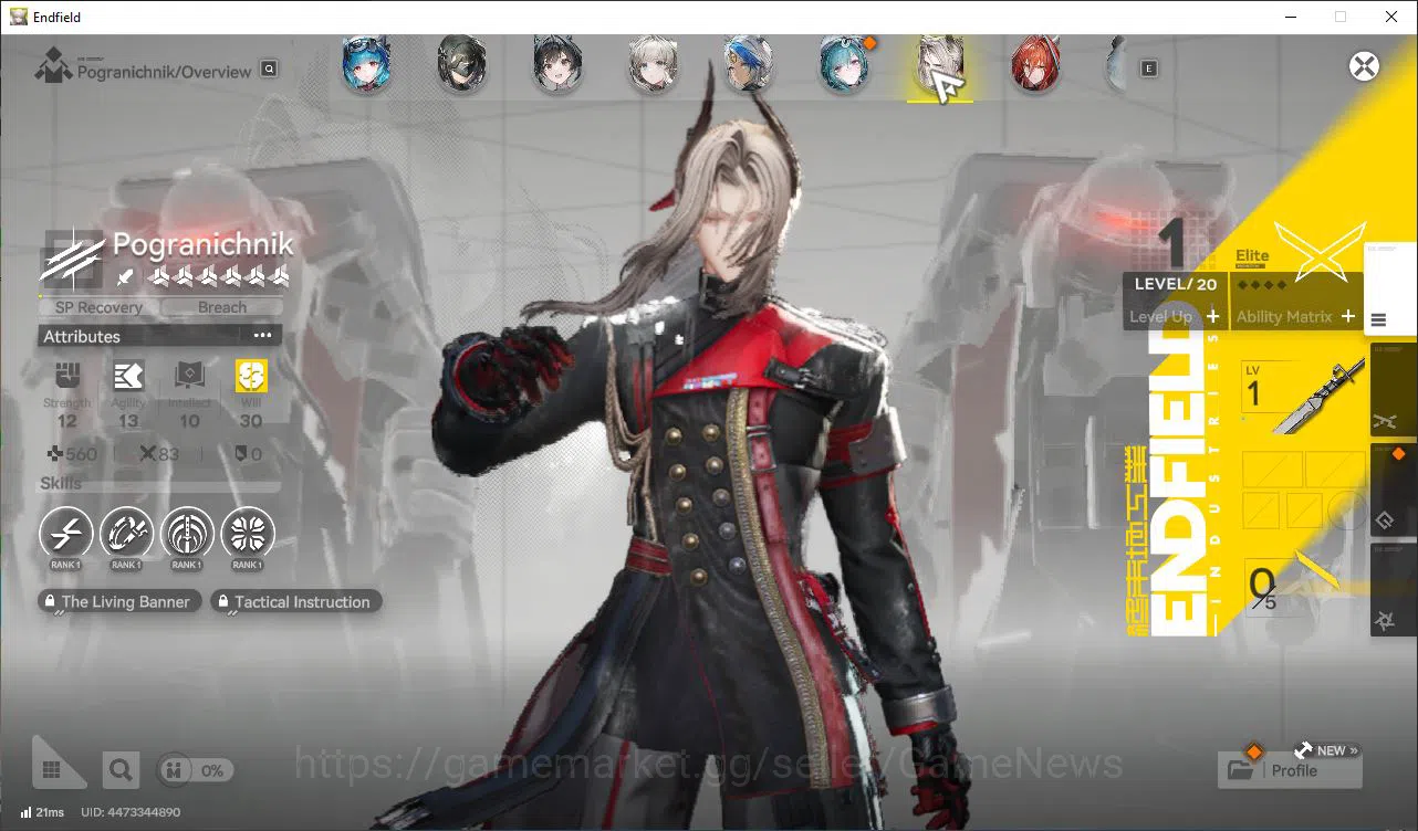 Arknights: Endfield Accounts Asia Lv50|Top Unit OP[Laevatain+Sign,Lifeng,Last Rite,Ardelia+Sign,POG,Ember]|9 6Star 6