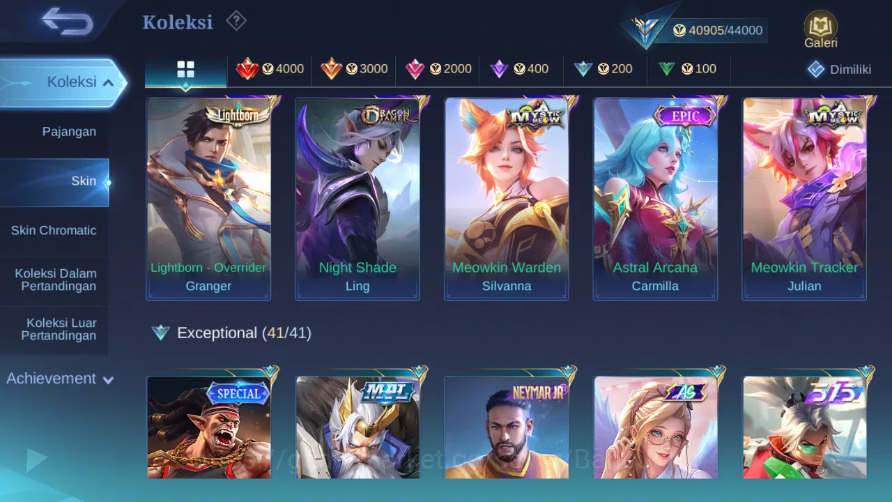 Mobile Legends: Bang Bang Accounts GLOBAL Hero 121 Skin 201 | Lightborn Granger | Val image 13