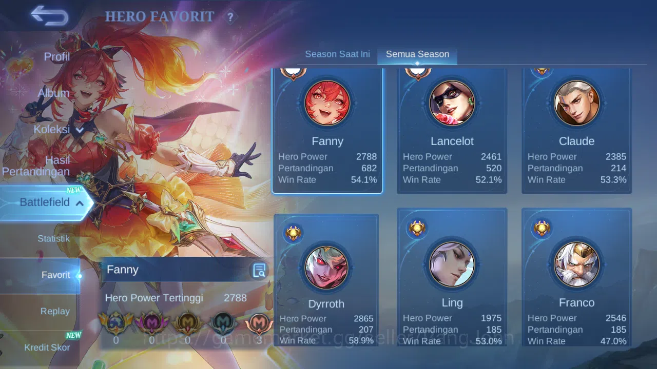 Mobile Legends: Bang Bang Accounts GLOBAL Hero 121 Skin 201 | Lightborn Granger | Val image 3