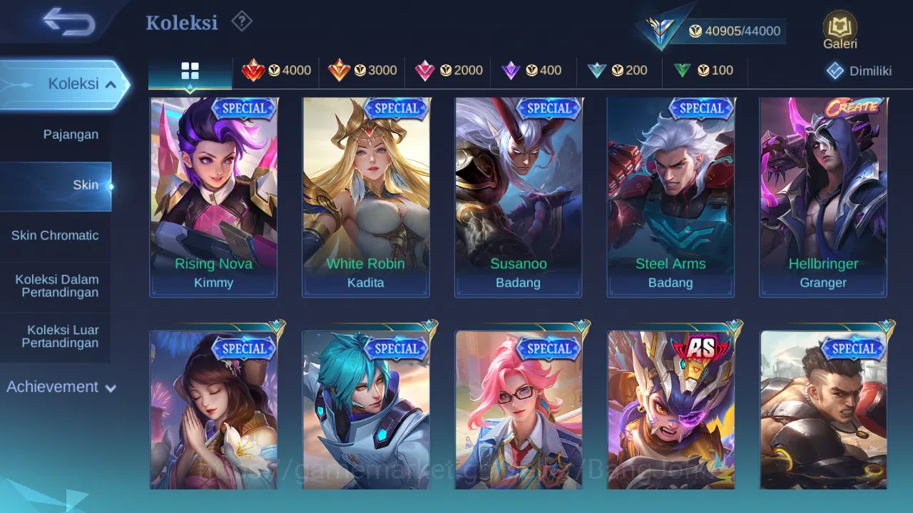 Mobile Legends: Bang Bang Accounts GLOBAL Hero 121 Skin 201 | Lightborn Granger | Val image 9