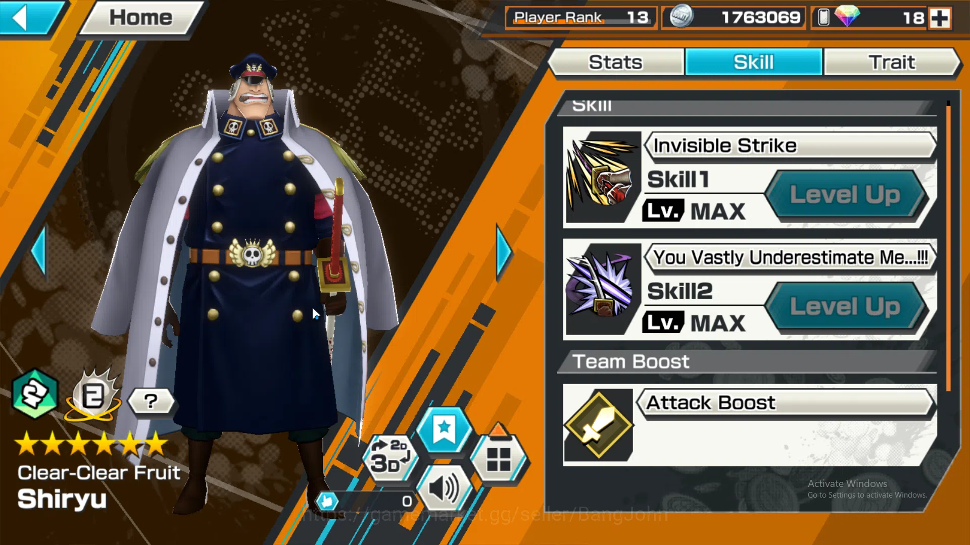 One Piece Bounty Rush Accounts GLOBAL | EX4 | max 5 | kuzan, Borsalino, Kuma and  image 17