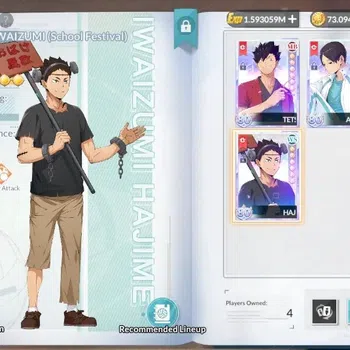 HAIKYU!! FLY HIGH Accounts SEA |Lv 60|4 SP (Iwaizumi R2,Kuroo R2,Oikawa R4,Kunimi)+Memo|5 UR, Sakusa +MemoA3