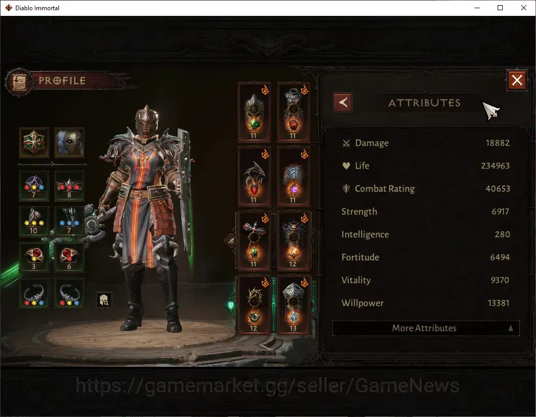 Diablo Immortal Accounts Europe-Sescheron|CS ON|Lv60(700)|Crusader|40k CR|R image 3