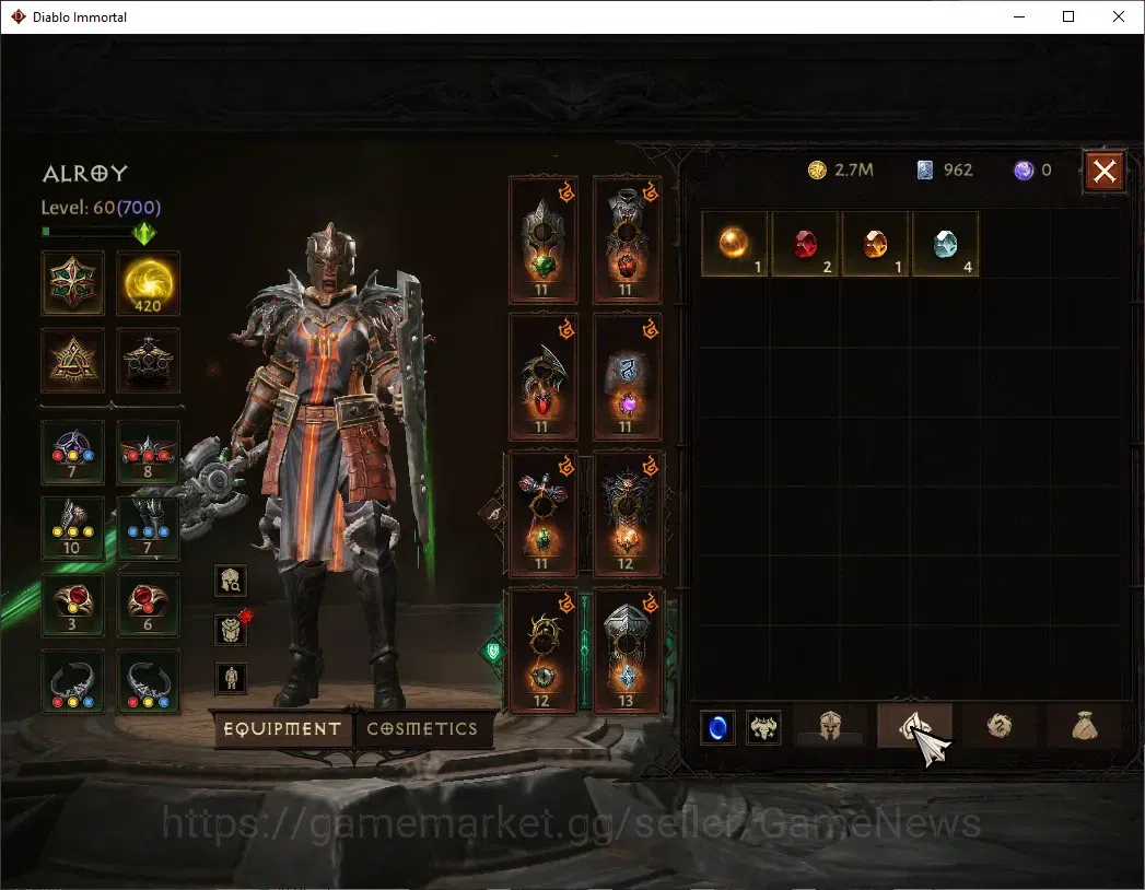 Diablo Immortal Accounts Europe-Sescheron|CS ON|Lv60(700)|Crusader|40k CR|R image 6