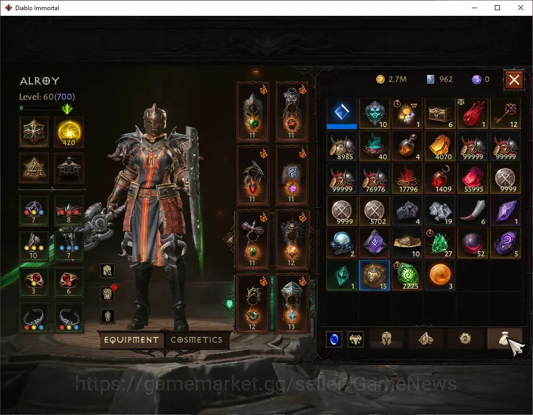 Diablo Immortal Accounts Europe-Sescheron|CS ON|Lv60(700)|Crusader|40k CR|R image 8