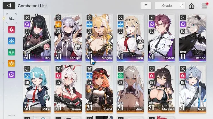 Chaos Zero Nightmare Accounts GLOBAL Lv35|6 SSR (RinM1 Khalipe Magna Haru Kayron image 2