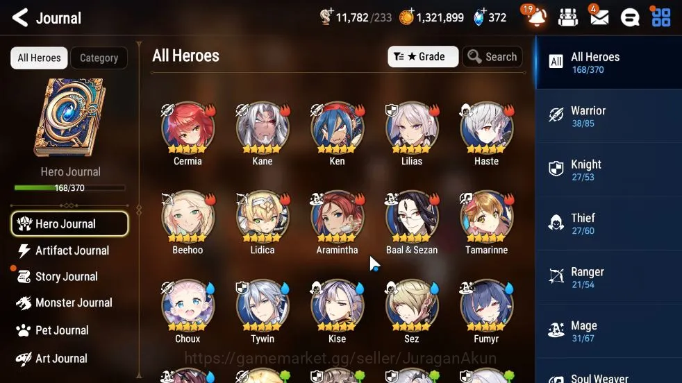 Epic Seven Accounts Mid-Tier Asia Unverif|13 ML(C Lilias,E Ilynav,NM Luna,A Laika,A Elena,L Cermia,Etc)|11K Energy+82K 5