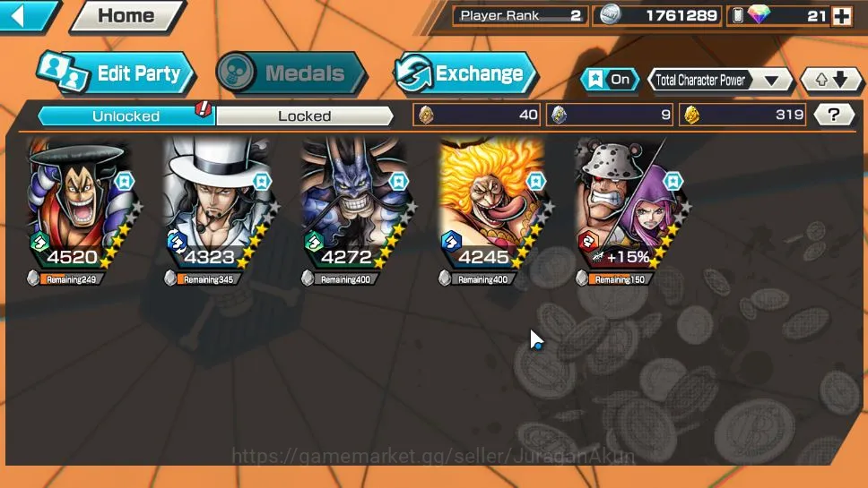 One Piece Bounty Rush Accounts Global | 4 META EX | Charlotte Linlin, Monster Kai image 3