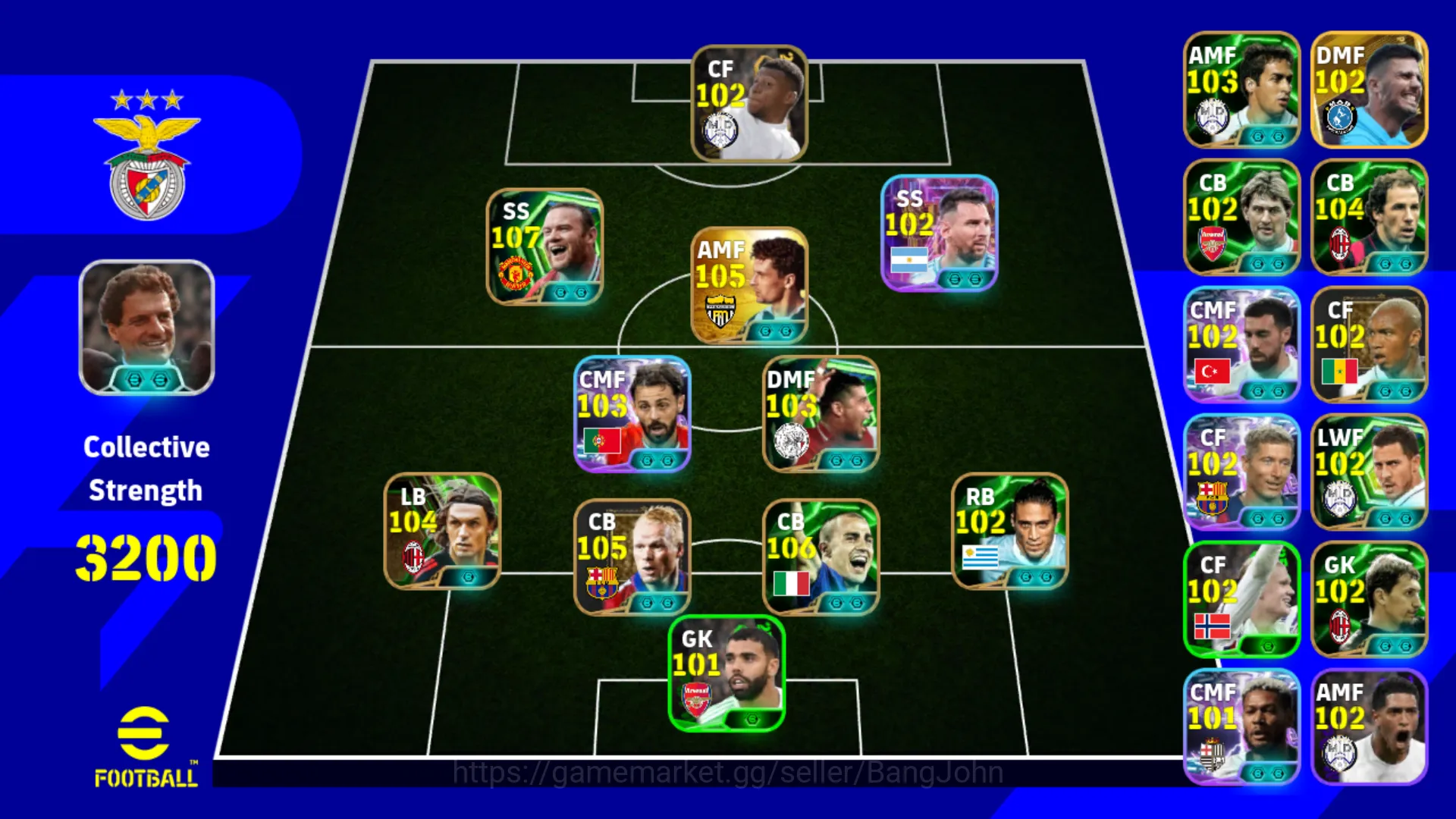 eFootball Others Power 3200 | Wayne Rooney Epic DB | Roberto Baggio image 1