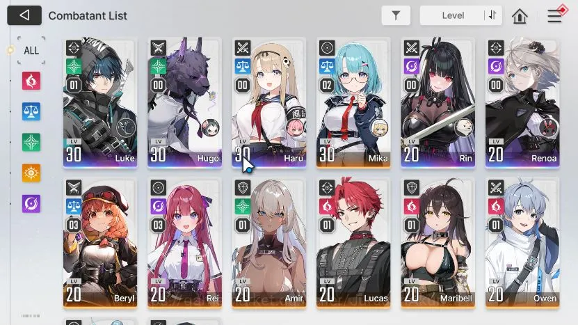 Chaos Zero Nightmare Accounts GLOBAL Lv28|1k Cryst 5SSR LukeM1 Hugo Haru Rin Ren image 1