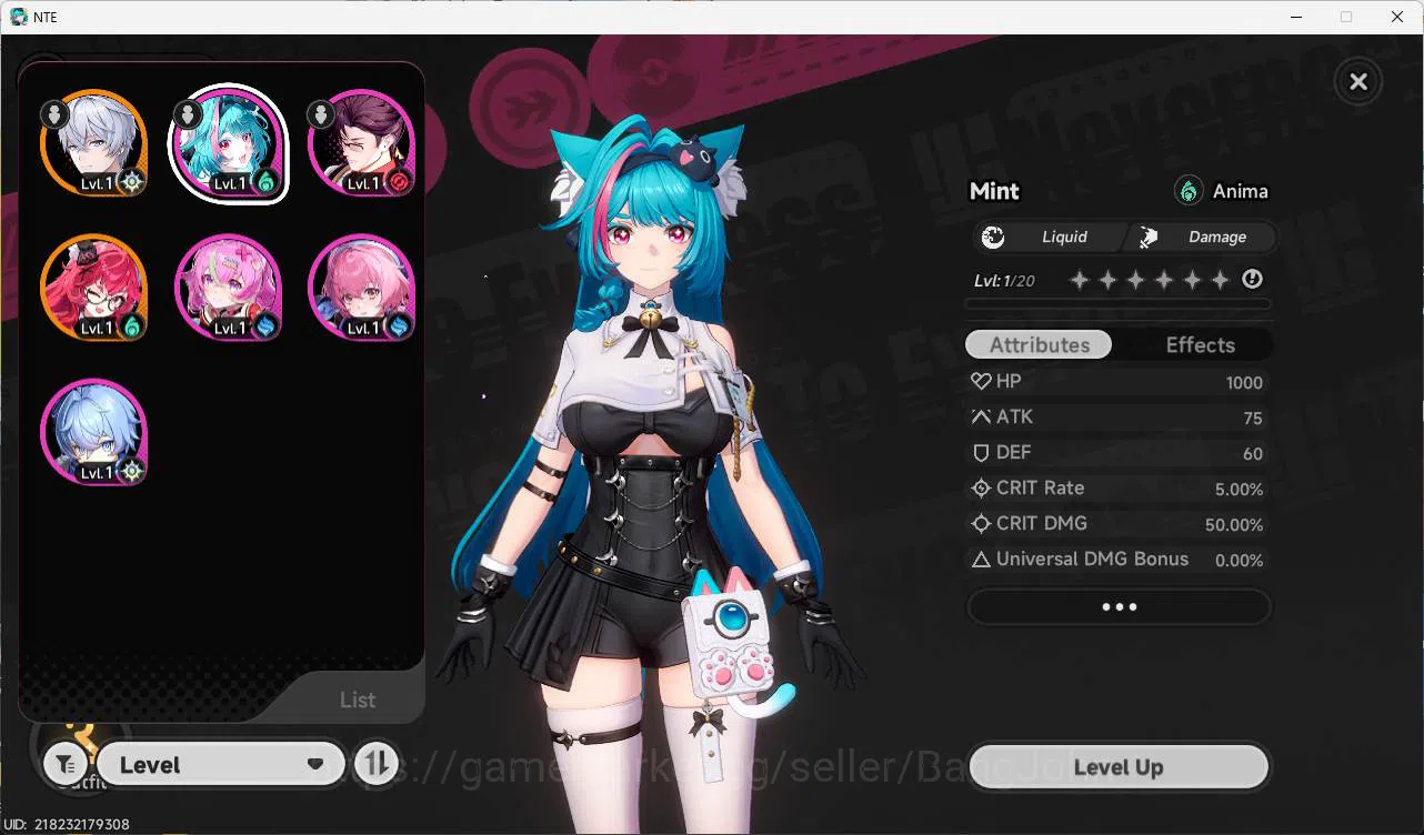 Neverness to Everness Accounts EU|Starter LVL 3, Nanally, 7 Char, MC male, more d image 11
