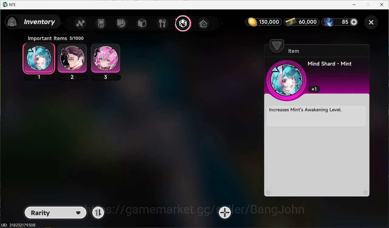 Neverness to Everness Accounts EU|Starter LVL 3, Nanally, 7 Char, MC male, more d image 6