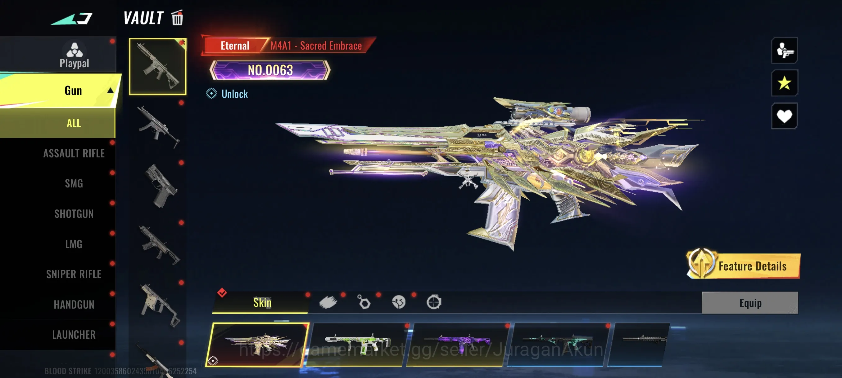 Blood Strike Accounts Mid-Tier Asia|4 Eternal M4A1-Scared Embrace 4