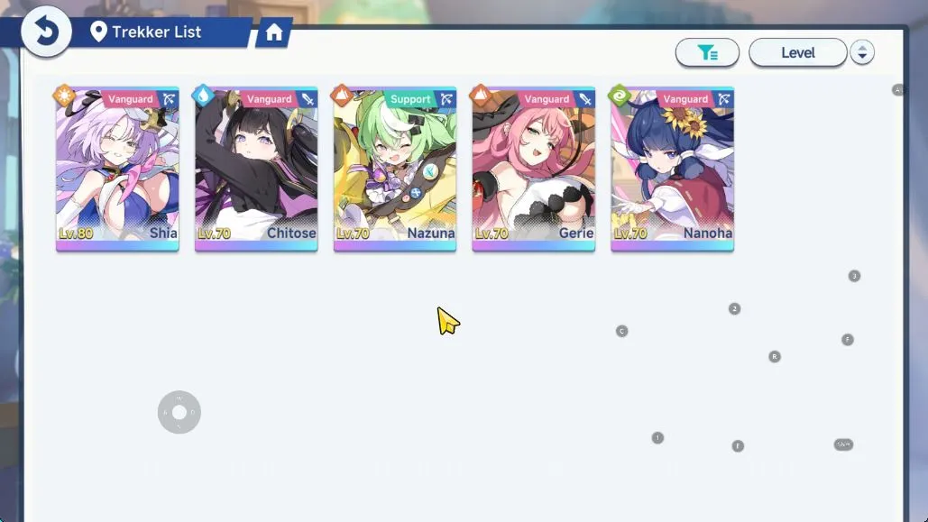 Stella Sora Accounts GLOBAL|Lv27|5 SSR Gerie T2+Sign [Shia T3,Chitose,Nazuna,Nanoha]|5 SSR Disc,19 SR Disc|Log Yostar|Check 2