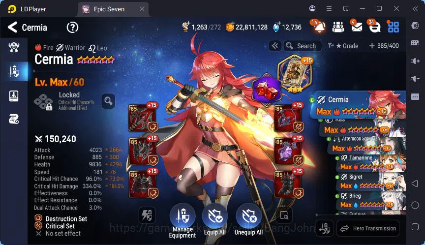 Epic Seven Accounts Global | LOTS | Cermia | Ras | Afternoon Soak Flan image 13