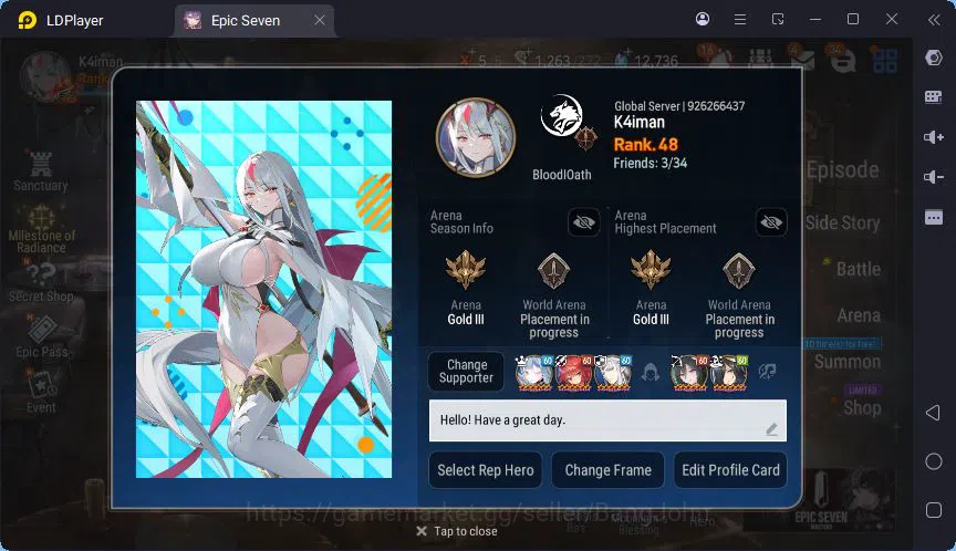 Epic Seven Accounts Global | LOTS | Cermia | Ras | Afternoon Soak Flan image 4