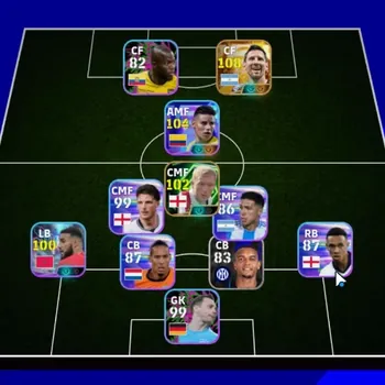 eFootball Accounts Legends & Iconic Players Android|Power 2810|Big Time Lionel Messi|4 Show Time James Rodriguez,Noussair