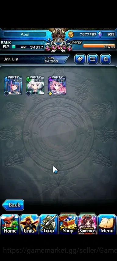 Grand Summoners Accounts Global|Rank 52|933 cc|3 Ascend+1 TW|Yuyuko Saigyou image 4