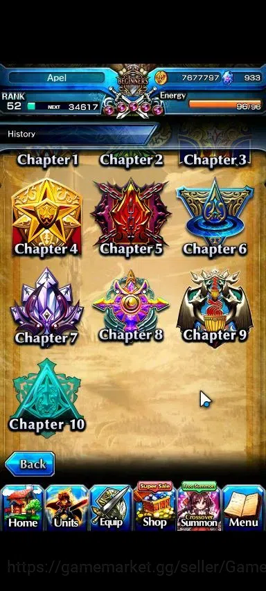 Grand Summoners Accounts Global|Rank 52|933 cc|3 Ascend+1 TW|Yuyuko Saigyou image 9