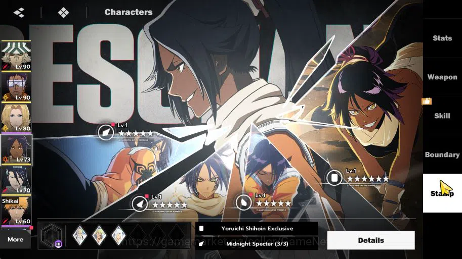 BLEACH: Soul Resonance Accounts NuverseSEA|LV 71|9SSR[(SoiFon,AizenB1,UraharaB3,To image 13