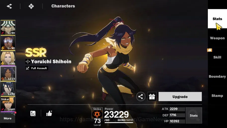 BLEACH: Soul Resonance Accounts NuverseSEA|LV 71|9SSR[(SoiFon,AizenB1,UraharaB3,To image 16