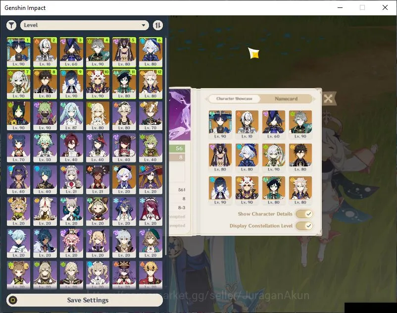 Genshin Impact Accounts Mid Game ASIA|AR 56|12 Limited+2 [5 Star's Weapon]|[Wanderer C1,Furina,Yelan,Arlecchino,Nahida 3