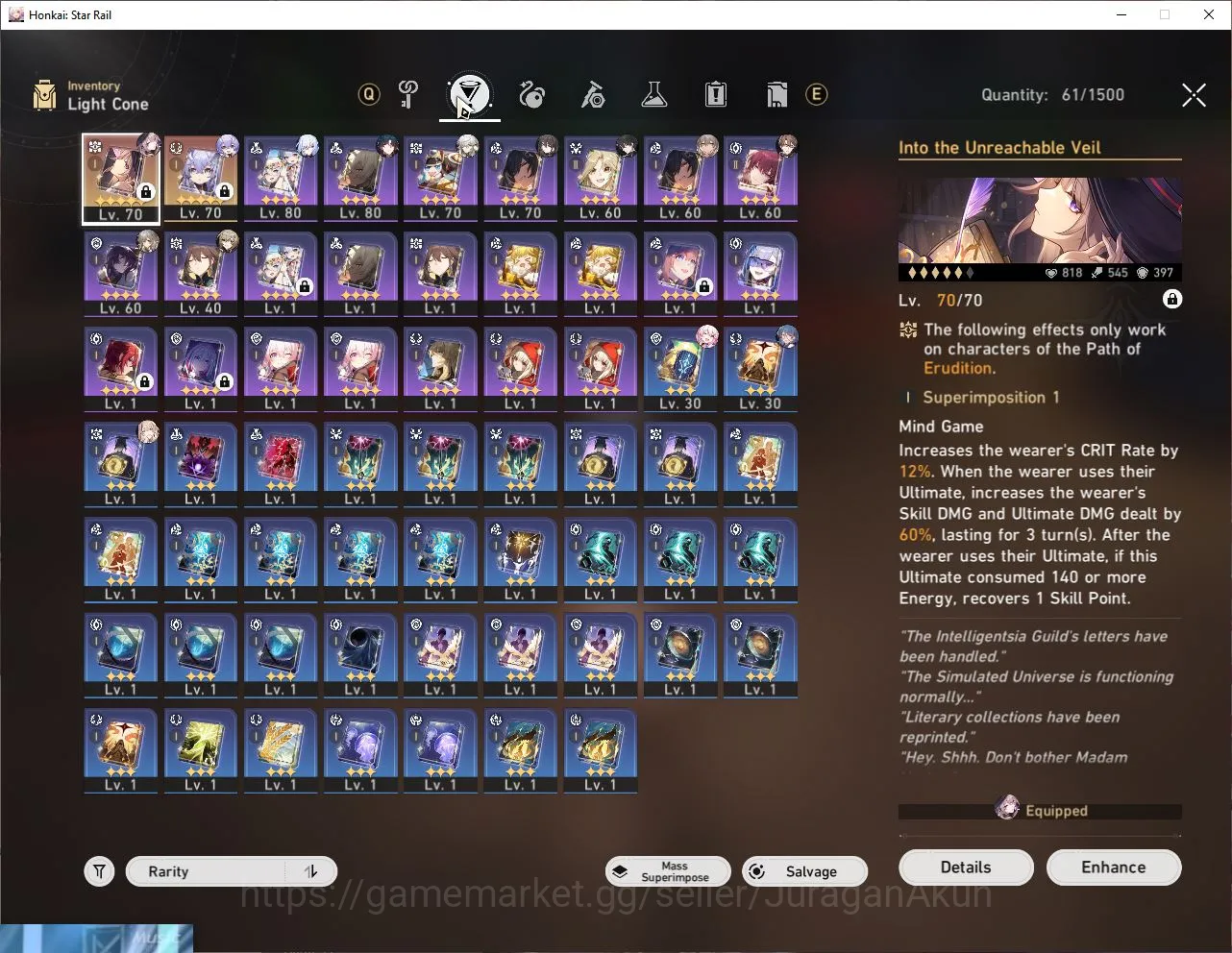 Honkai Star Rail Accounts Mid Game ASIA|TL62|5 Limit [(The Herta+Sign,Jingliu,Jing Yuan,Sparkle,DR. Ratio,Etc]|Penacony|Take 6