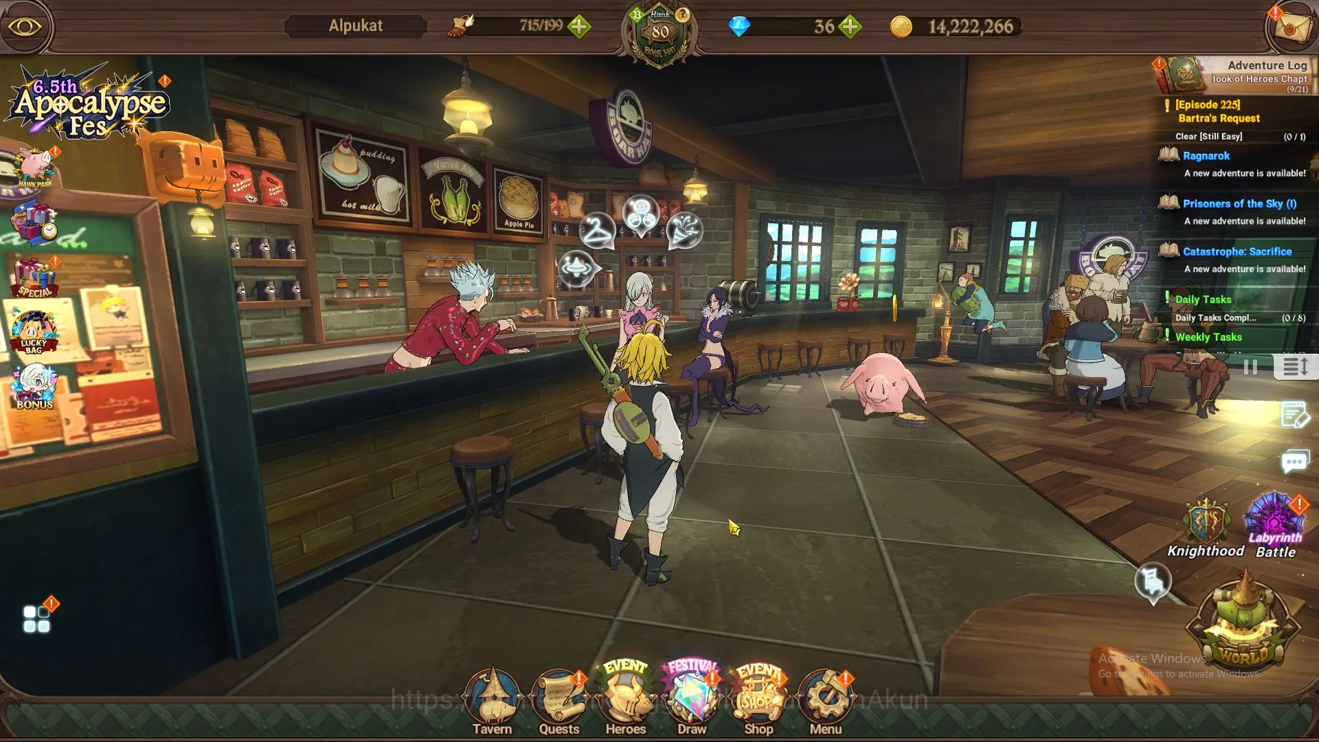 Global|2,9M CC|2LR + 7UR + Full Collab Konosuba|Ban,Elizabeth,EliMeli3/6,Tristan,Mael,Lancelot,Sabunak,Etc|Code Only| (SDS2677) The Seven Deadly Sins: Grand Cross Accounts Midgame Global|2,9M CC|2LR + 7UR + Full Collab