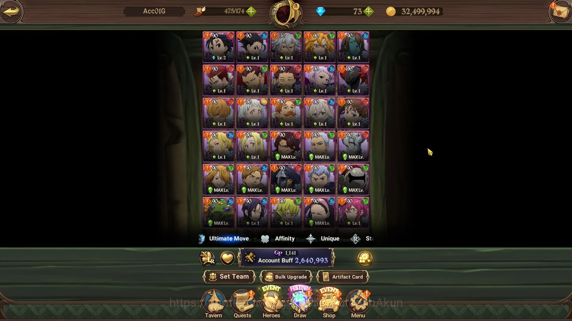 The Seven Deadly Sins: Grand Cross Accounts Midgame Global|2,6M CC|1 LR+8 3