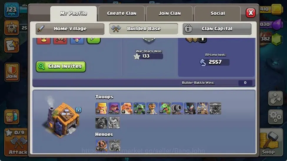 Clash of Clans Accounts Global | TH 16-BH 7 | LVL 123 | HH 9 | AQ 35 ,MP 3 image 13