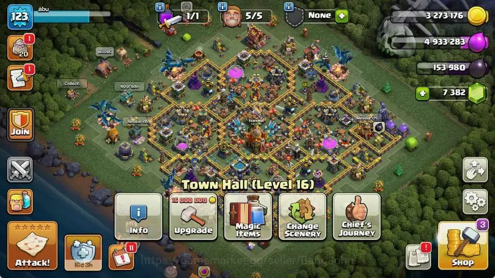 Clash of Clans Accounts Global | TH 16-BH 7 | LVL 123 | HH 9 | AQ 35 ,MP 3 image 2