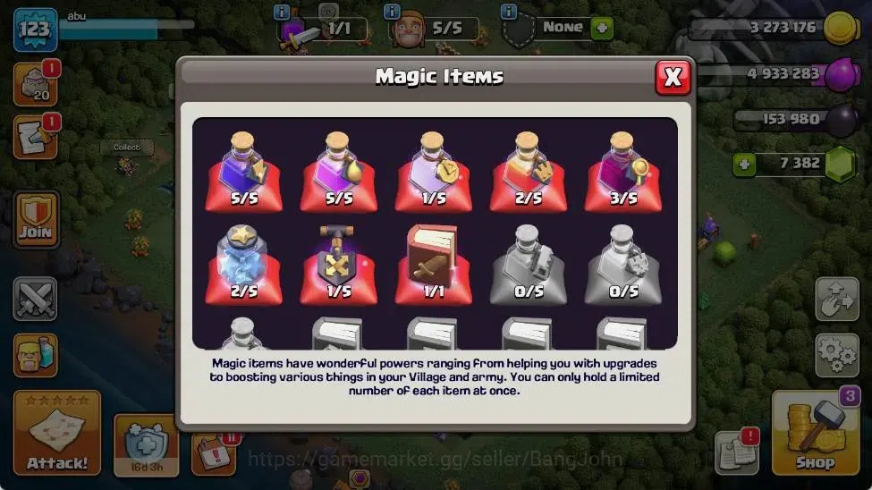 Clash of Clans Accounts Global | TH 16-BH 7 | LVL 123 | HH 9 | AQ 35 ,MP 3 image 3