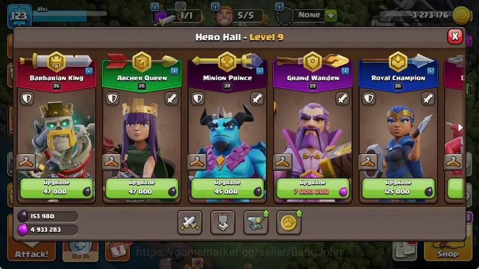 Clash of Clans Accounts Global | TH 16-BH 7 | LVL 123 | HH 9 | AQ 35 ,MP 3 image 6