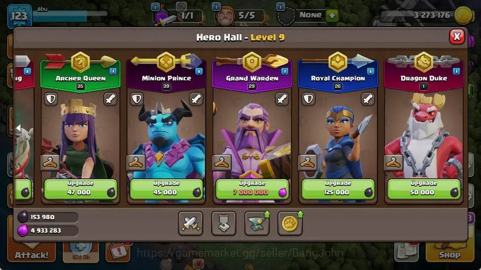 Clash of Clans Accounts Global | TH 16-BH 7 | LVL 123 | HH 9 | AQ 35 ,MP 3 image 7
