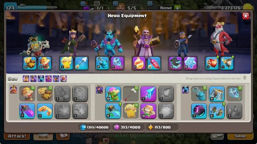Clash of Clans Accounts Global | TH 16-BH 7 | LVL 123 | HH 9 | AQ 35 ,MP 3 image 8