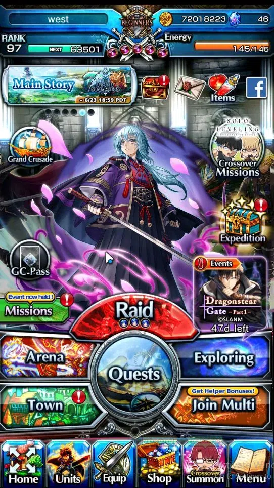 Grand Summoners Accounts Global|Rank 97|21 Ascend|Choi Jong-InTW,DL Samurai image 1