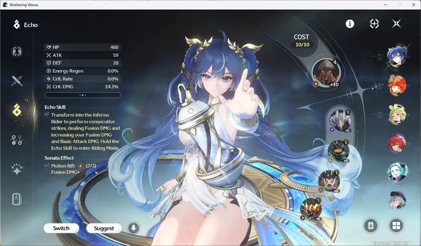 Wuthering Waves Accounts Starter SEA|UL26 | Rank 3 |3 Char Limited [Iuno,Augusta,Rebecca]+Build, Etc|Mc Male|TakeMail WW109B 3