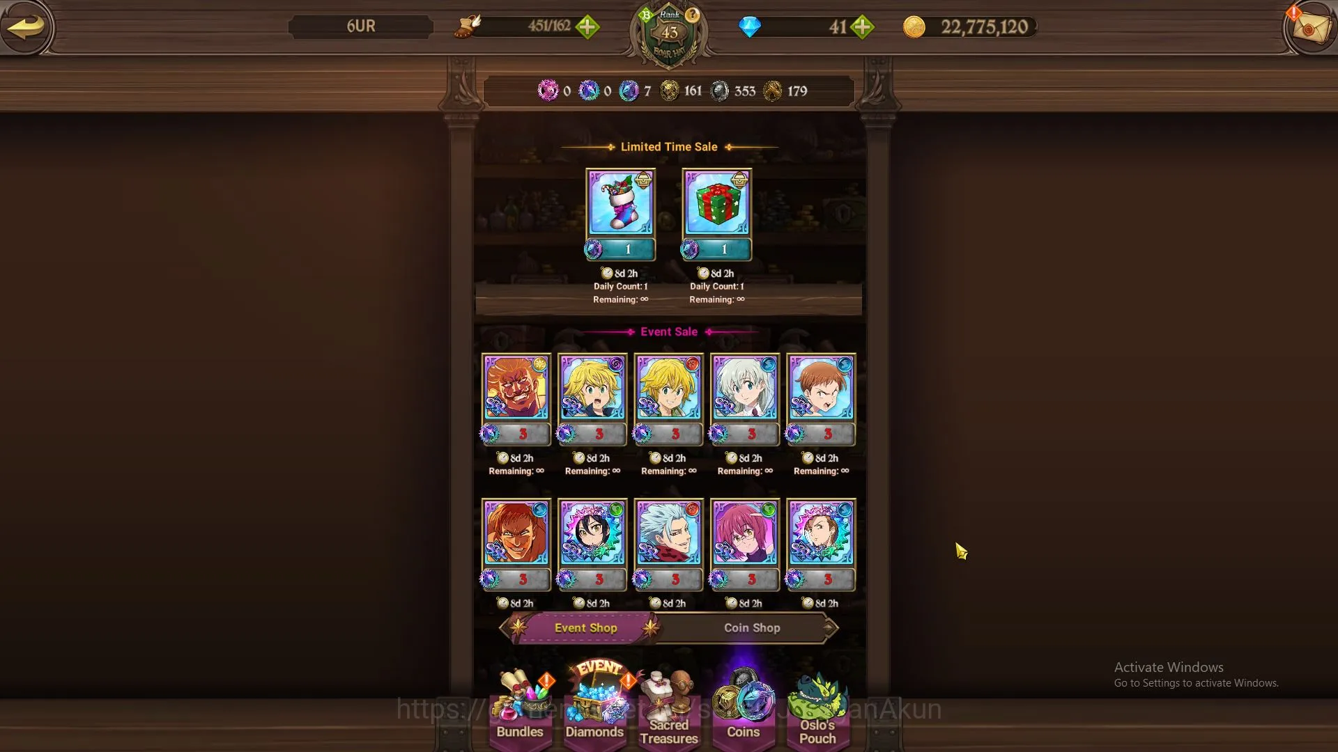 The Seven Deadly Sins: Grand Cross Accounts ASIA|1,1M CC,CH 7| Starter | 6 UR | Tristan, EliMe image 2