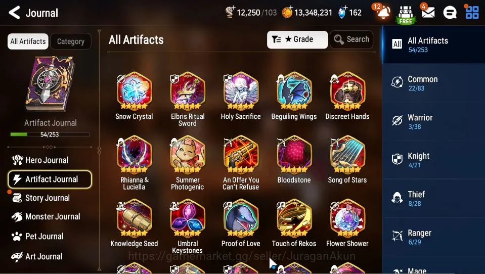 Epic Seven Accounts Mid-Tier Asia Unverif|5ML(SECeline,CPavel,WOTMTenebria,BWIseria,CCharles)+Ilynav,Robin|162 4