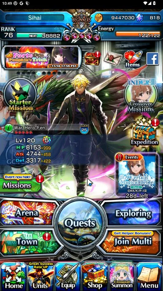 Grand Summoners Mid-Game Global|Rank 76|818Crystal|18 Ascend[ShiroTW,WH Fen image 1