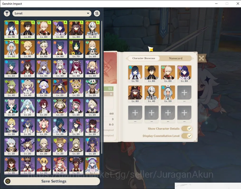 Genshin Impact Accounts Mid Game ASIA|AR 55| 7 Limited+ 2[5* Weapon]|Arlecino,kazuha,Yelan,Raiden,Zongli,HuTao,Mualani|MC 2